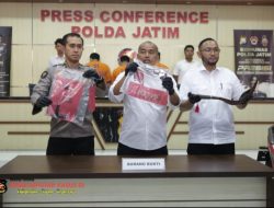 Tiga Tersangka Curanmor Bersenjata Airsoft Gun Dibekuk Polda Jatim 