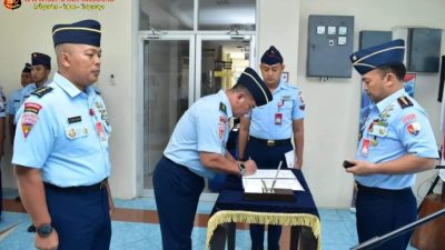 Kolonel Pnb Ahmad Putra Utama Tarigan M.Han Pimpin Sertijab Kadisops Lanud Muljono