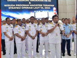 Bentuk Pemimpin Berkarakter Maritim, Dankodiklatal Hadiri Penutupan Dikreg Seskoal Angkatan 62 