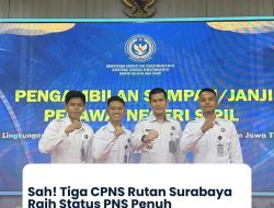 Tiga CPNS Rutan Kelas I Surabaya resmi dilantik, Kakanwil Kadiyono : Jaga Integritas dan Tingkatkan Kompetensi 