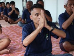 Tanamkan Hidup Sehat, Warga Binaan Rehabilitasi Lapas I Madiun Ikuti Senam Yama Bersama