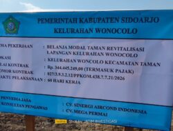 Proyek Jogging Track Lapangan Wonocolo Rp344 Juta Disorot Warga, Papan Proyek Dinilai Tidak Transparan