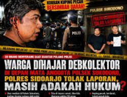Di Depan Mata Anggota Polsek Sukodono, Warga Dihajar Debt Collector Korban Mengaku Laporannya Ditolak Polres, Masih Adakah Hukum