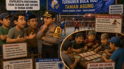 Dugaan Judi Capjeki di Taman Agung Warga Minta Kapolresta Banyuwangi Tindak Tegas