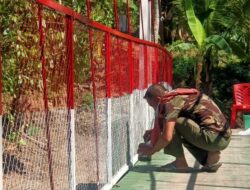 Babinsa Desa Yeh Embang Kauh Poles Tahap Akhir Pembangunan Jembatan Printis Garuda