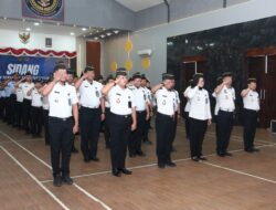 Perkuat Disiplin Kerja dan Semangat Menyambut Kemerdekaan,Lapas Kelas 1 Madiun Ikut Apel Bersama Kemenko Kumham Impas dan Jajaran 