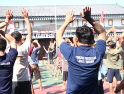 Senam Pagi Jadi Bagian Pembinaan Kepribadian Warga Binaan Lapas Kelas I Madiun