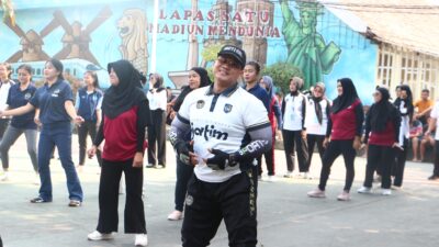 Harmoni Gerak, Lapas Kelas I Madiun Tingkatkan Kebugaran dan Kebersamaan Warga Binaan serta Petugas